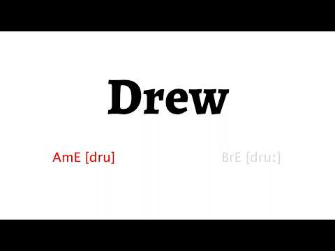 How to Pronounce drew in American English and British English
