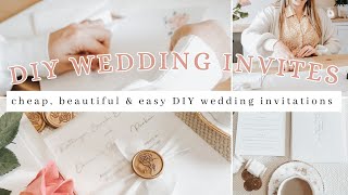 Creating My Own Wedding Invitations | wax seal, silk ribbon, vellum paper, self printed