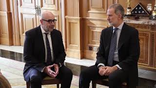 Don Felipe ha recibido en el Palacio de La Zarzuela a una delegación de la Central Sindical Independiente y de Funcionarios (CSIF)