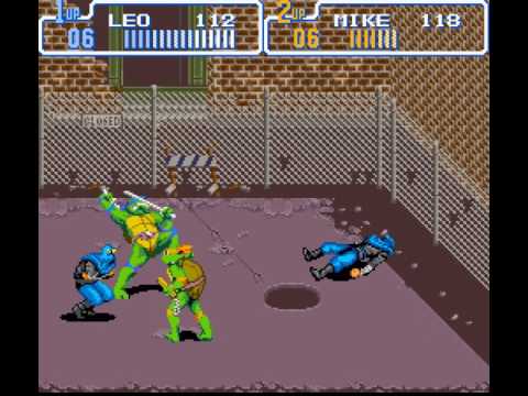Teenage Mutant Ninja Turtles IV: Turtles in Time SNES 2 player Netplay 60fps