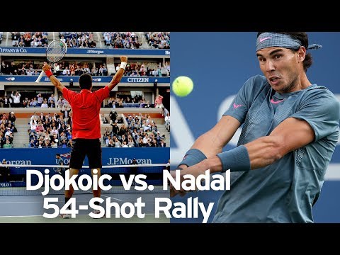 Novak Djokovic vs Rafael Nadal 54-shot rally | US Open 2013 Final