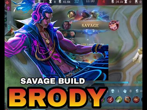 BRODY NEW SIDELANE AUTO SAVAGE BUILD ITEM | Top 1 Global Build | Mobile Legends Bang Bang