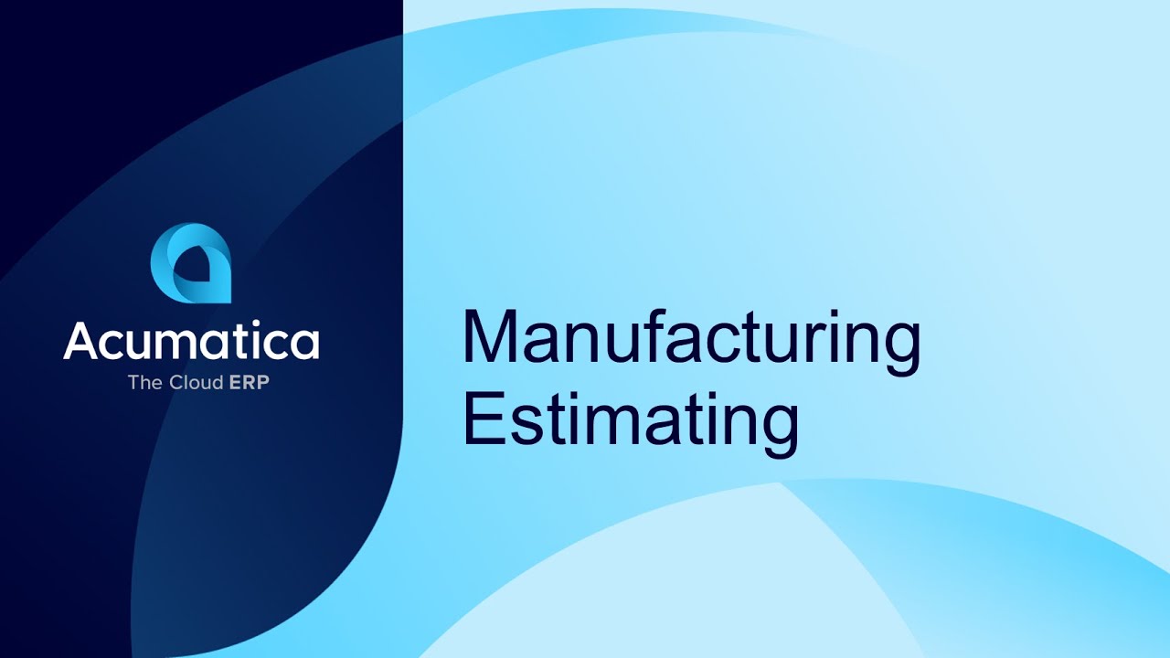 Manufacturing Estimating