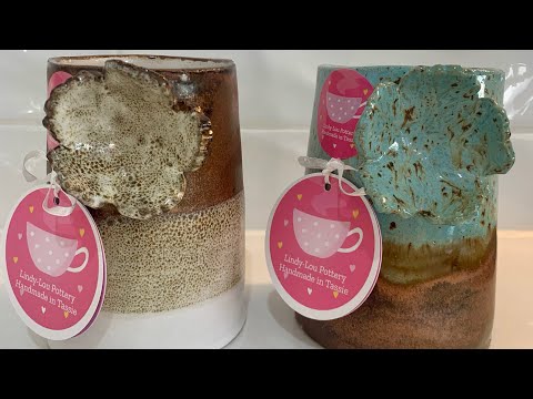 Thumbnail for #15 Pottery Kiln Opening - Red Rock Platter, Aurora Green Pedestal Bowl and Peony Vases