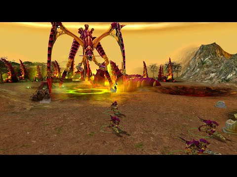 Bloodline Mod 2020: 2 vs 3 Mega Battle: Tyranids vs Eldar! - Warhammer 40K: Dawn Of War: Soulstorm
