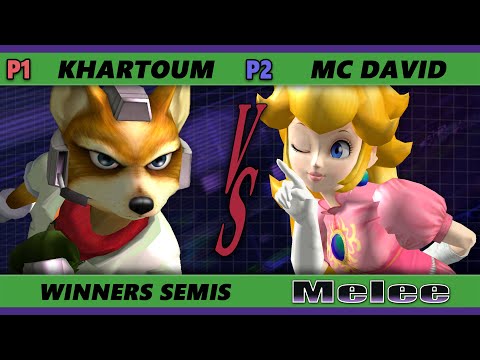S@X 443 Winners Semis - MC David (Peach) Vs. Khartoum (Fox) Smash Melee - SSBM