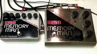 Video thumbnail for Electro Harmonix Deluxe Memory Man XO vs Deluxe Memory Man Big Box Classic by shnobel