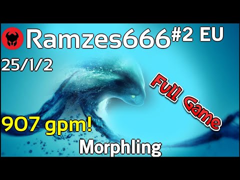 907 gpm! Ramzes666 plays Morphling!!! Dota 2 Full Game 7.21