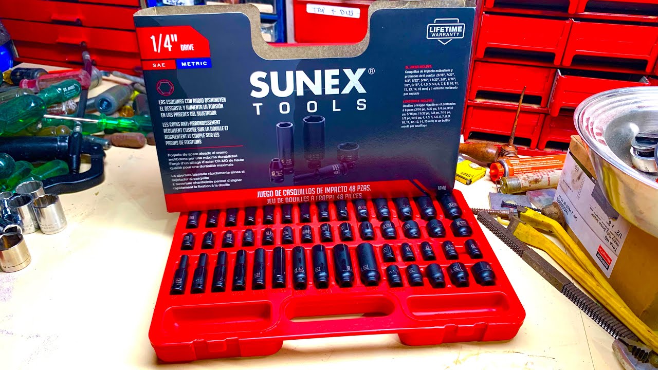 Bueno bonito y barato en Estados Unidos herramientas Sunex unboxing dados de impacto garantía x vida