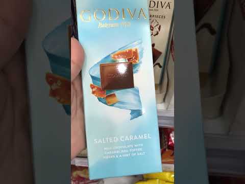 NEW GODIVA SALTED CARAMEL CHOCOLATE BARS #shorts #short #godiva #salted #caramel #chocolate #bars