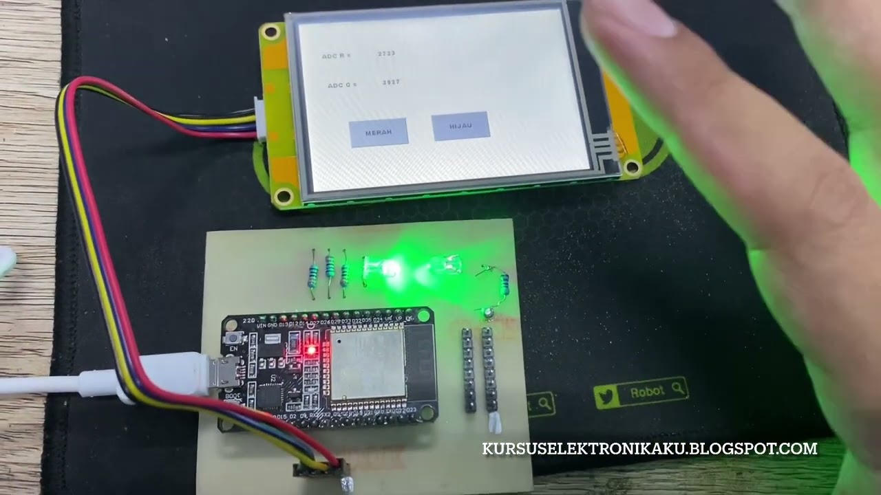 Monitoring Gula Darah ESP 32 RGB Led LCD Nextion  (Tahap awal)