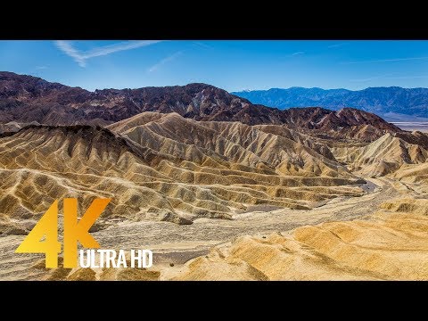 4K Long Relax Video with Music - Death Valley National Park - 6 Hours Ultra HD