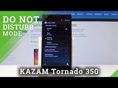 How to Enable Do Not Disturb Mode in KAZAM Tornado 350 - Silent Mode Activation