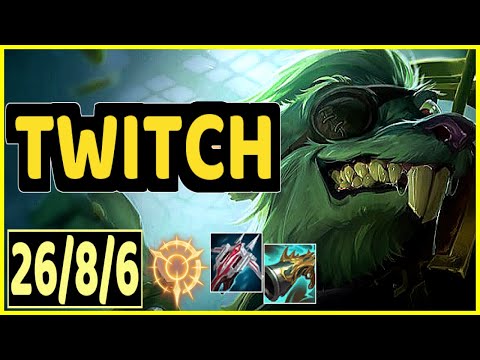 TWITCH VS MISS FORTUNE - 26/8/6 KDA ADC GAMEPLAY