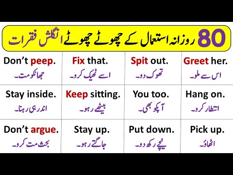 80 Daily Use English Speaking Sentences with Urdu Translation | Grammareer