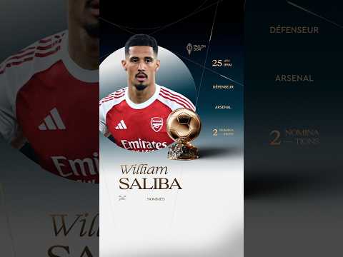 Nommé pour le Ballon d'Or masculin 2026 : William Saliba #ballondor #arsenal