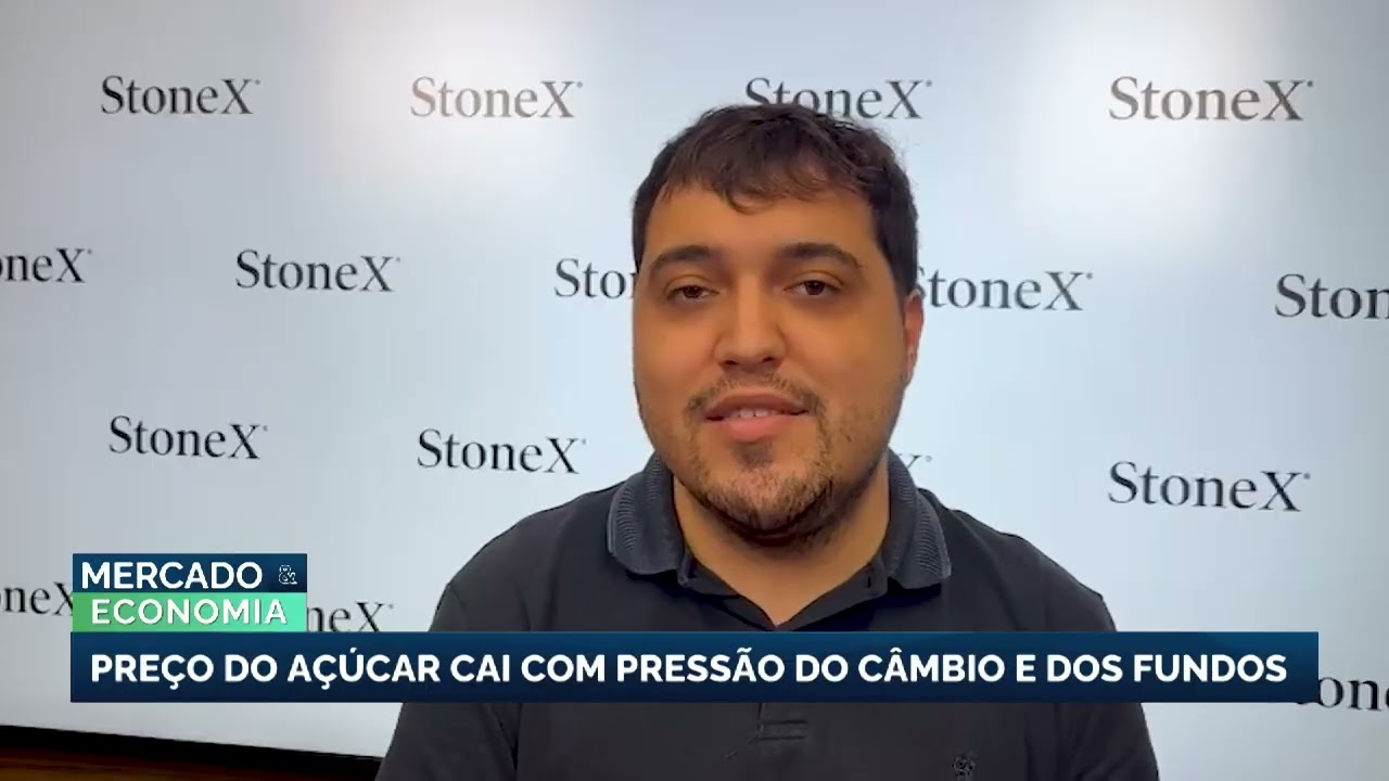 Preço do açúcar cai com pressão do câmbio e dos fundos