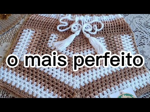 shortinho blogueira ou praiano em crochê com modelagem perfeita. Parte1