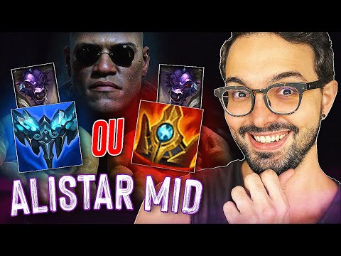 DESCOBRINDO OS MELHORES ITENS PARA SE JOGAR DE ALISTAR NA MID LANE