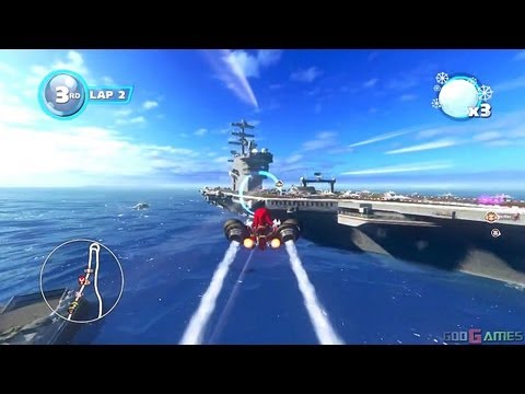 Sonic and All-Stars Racing Transformed - Gameplay XBOX 360 HD 720P (GodGames Preview)