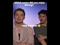 Uhm okay. Kit and Joe talking about what they enjoyed during filming #heartstopper season 3 #shorts