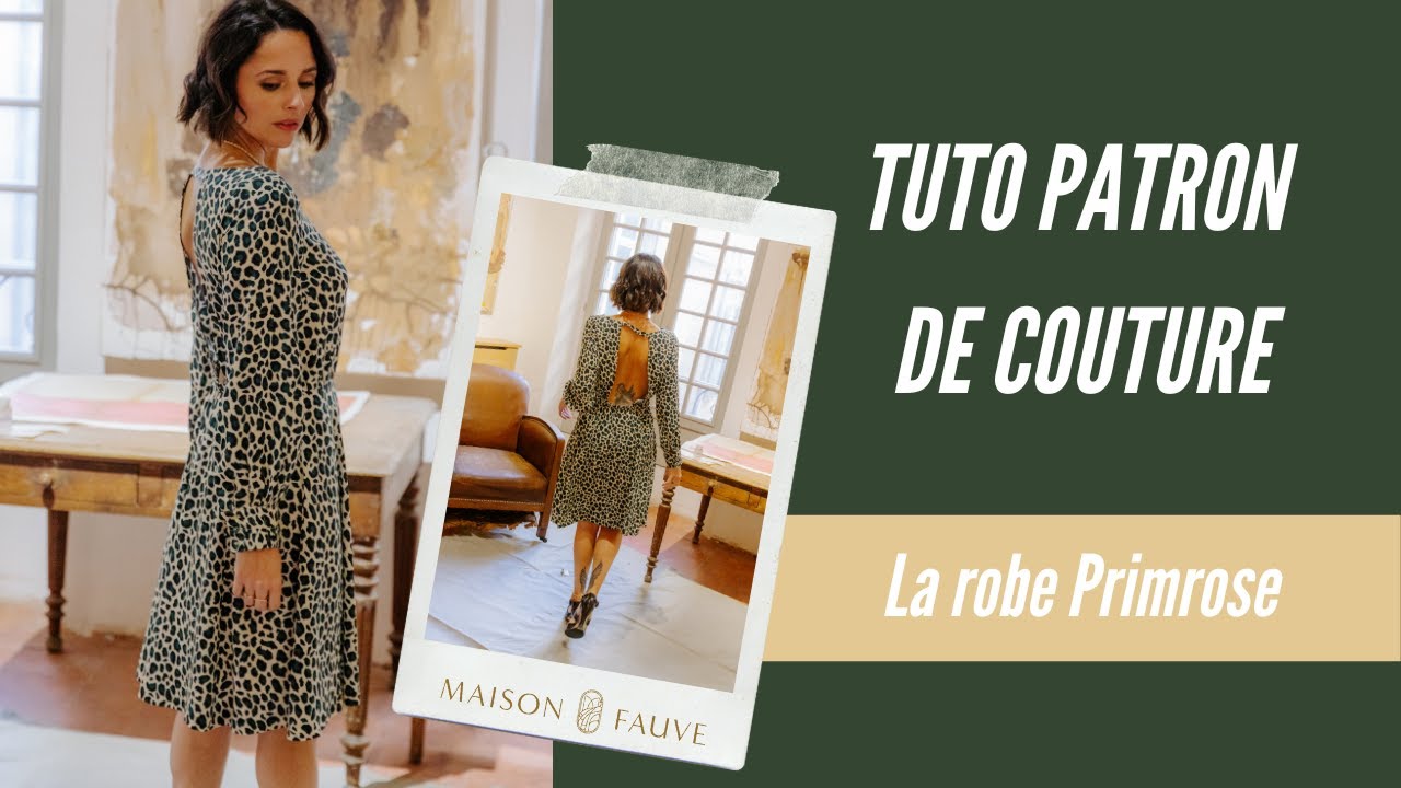 Patron couture robe Primrose / PDF (A4, A3, A0, US Letter) - Cadres, Calques par Taille, Vidéoprojection
