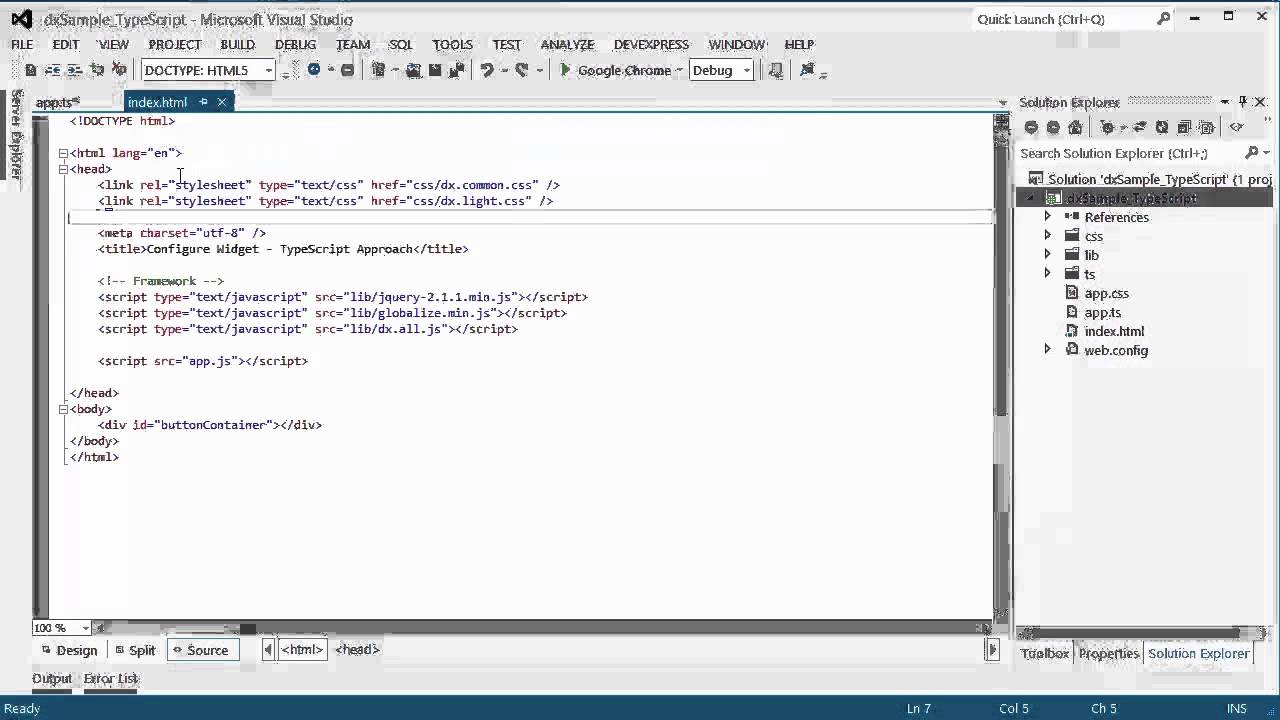 DevExpress DevExtreme: Using TypeScript
