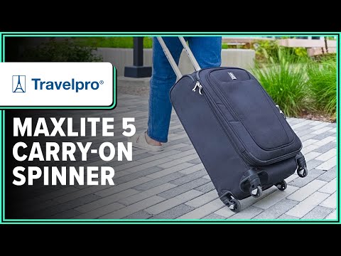 Travelpro Maxlite 5 Softside Expandable Luggage with 4 Spinner Wheels, Lightweight Suitcase, Men and Women, Slate Green, Carry-on 21-Inch video review thumbnail