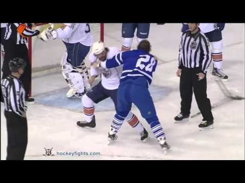 Colton Orr vs Zack Stortini Dec 14, 2010