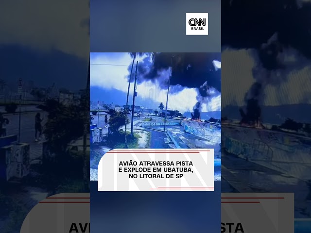 Queda de avião: aeronave explode em Ubatuba, no litoral de SP #Shorts