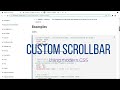 Create a custom scrollbar with modern CSS, apply to specific element only