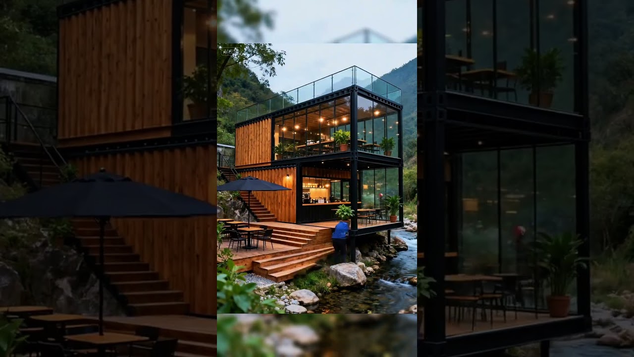 Come on! I could sit in this streamside cafe all day!!#ContainerCoffeeShop