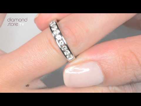 FT33-72 - Rae 18K White Gold 0.50ct Diamond Half Band Eternity Ring