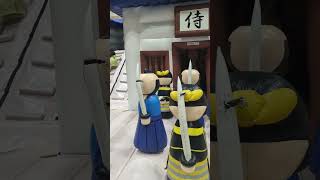 ふわふわで遊んだよー。屋内遊園地？みたいなところ。