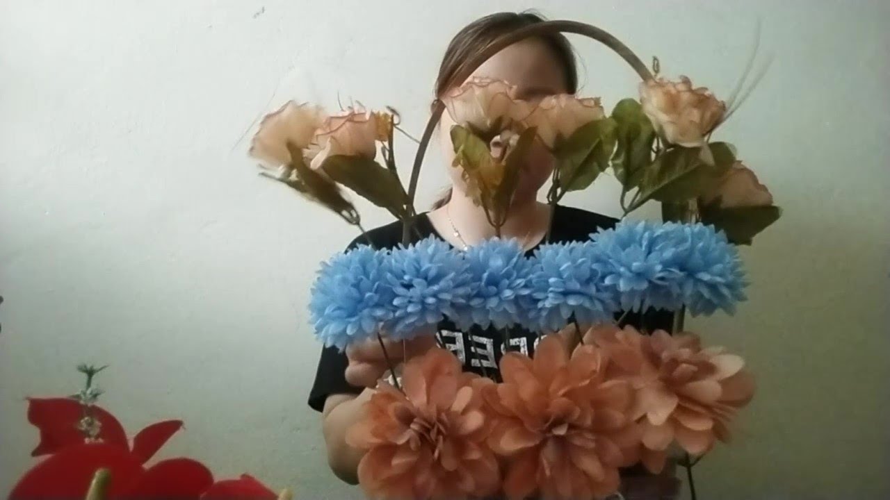 chia sẻ cách cắm giỏ hoa 3 tầng đơn giản