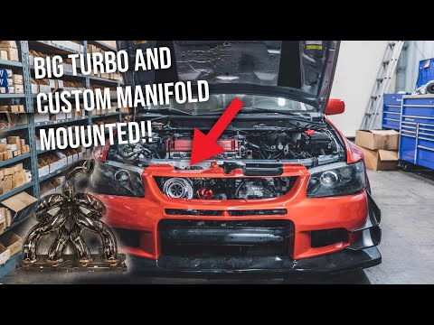 CUSTOM EVO 8 TURBO & MANIFOLD IS MOUNTED!