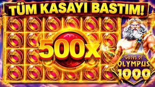 SLOT OYUNLARI | GATES OF OLYMPUS 1000 | RİSK ALDIM TÜM KASAYI BASTIM ! #slot #sl