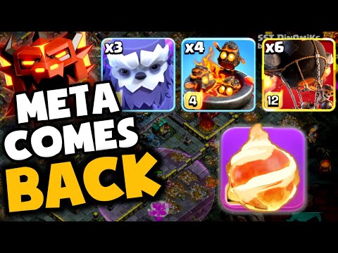 RETURN of the OLD META! BEST ARMY of TH18 (before THROWERS BUFF) COMES BACK! Fireball Furnace Yetti!