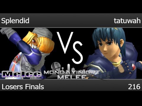 MNM 216 - Splendid (Sheik) vs tatuwah (Marth) Losers Finals - Melee