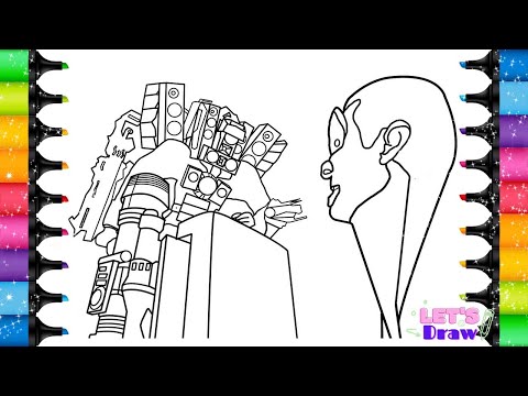Skibidi Toilet 65 New Coloring Pages || How to Color TITAN SPEAKERMAN vs G-Man TOILET Bosses Battle
