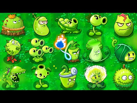 All GREEN Plants LEVEL 1000 Power-Up vs Dark Ages Final Boss in Plants vs Zombies 2