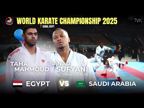 WKF Cairo 2025 +84kg T Mahmoud (EGY) vs S Sufyani (KSA) World Karate Championships #yt #karate #wkf
