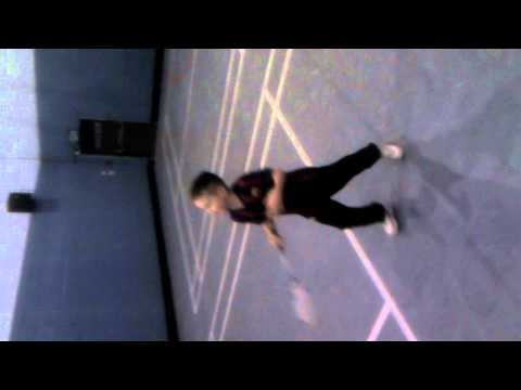 Josh playing badminton