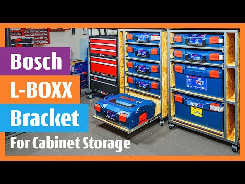Bosch L-BOXX Cabinet Bracket for Storage Regal on Sliding Shelves Drawer method #boschtools