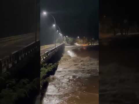Ponte do Rio Carreiro entre Nova Bassano e Serafina Correa !!! #enchente #chuva #riograndedosul
