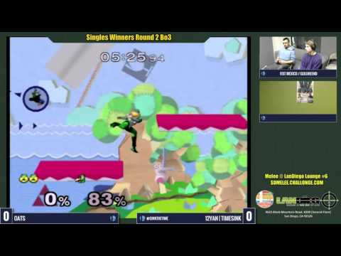 Melee @ LD Lounge #6 Singles WR2: Oats vs. 12YAN | SDMTV | timesink - SSBM
