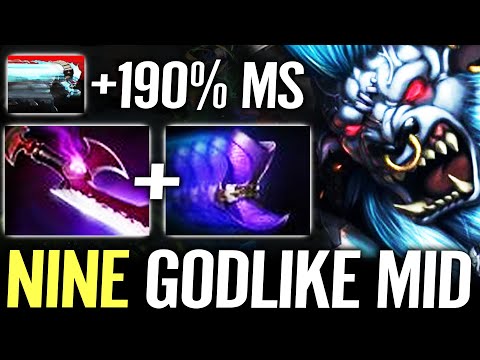 🔥 NINE GOD MID Spirit Breaker GODLIKE — Silver Edge + Phase Boot +190% MS Spamming Chase Dota 2 Pro