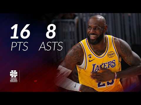 LeBron James 16 pts 8 asts vs Nuggets 25/26 season