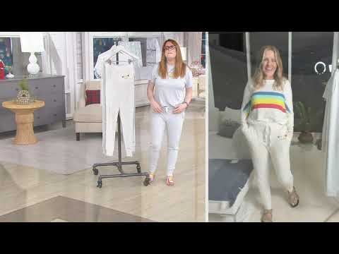 Peace Love World Pride Comfy Knit Jogger Pants on QVC