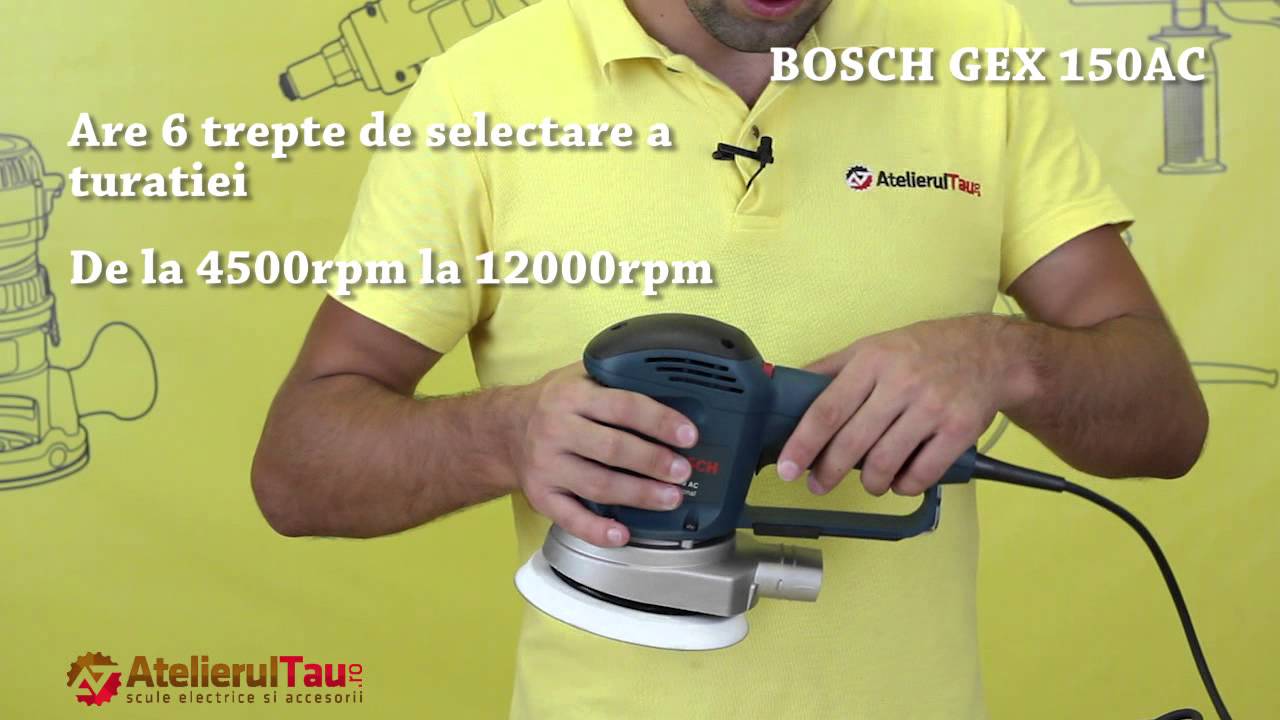 Шлифмашина орбитальная Bosch GEX 150 AC (0.601.372.768)  340Вт 4500-12000об/мин диам.150мм